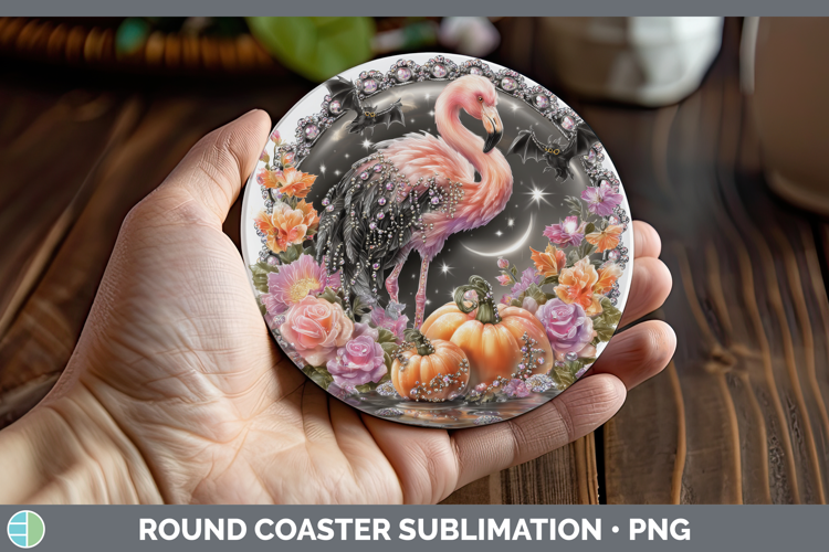 Best Sellers 02 Cute Halloween Peacock Round Coaster Sublima