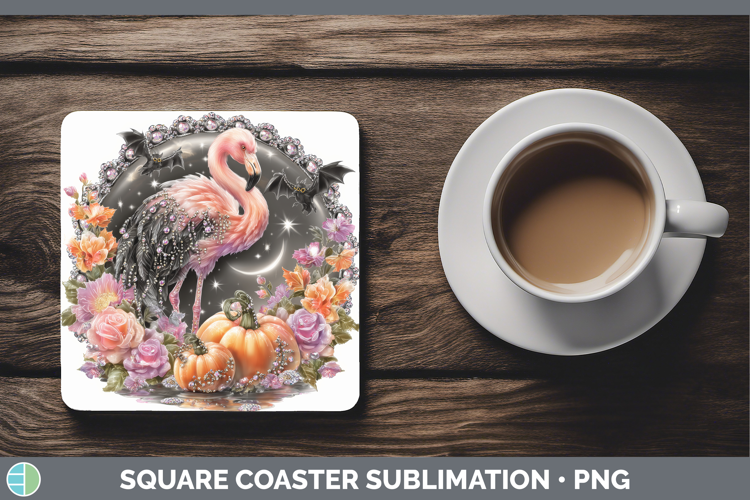 Best Sellers 02 Cute Halloween Peacock Square Coaster Sublim