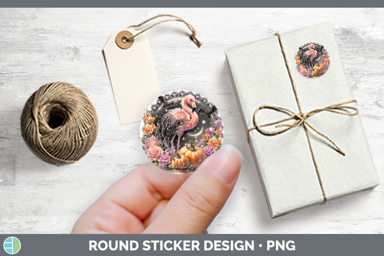 Best Sellers 02 Cute Halloween Peacock Stickers | Round Labe