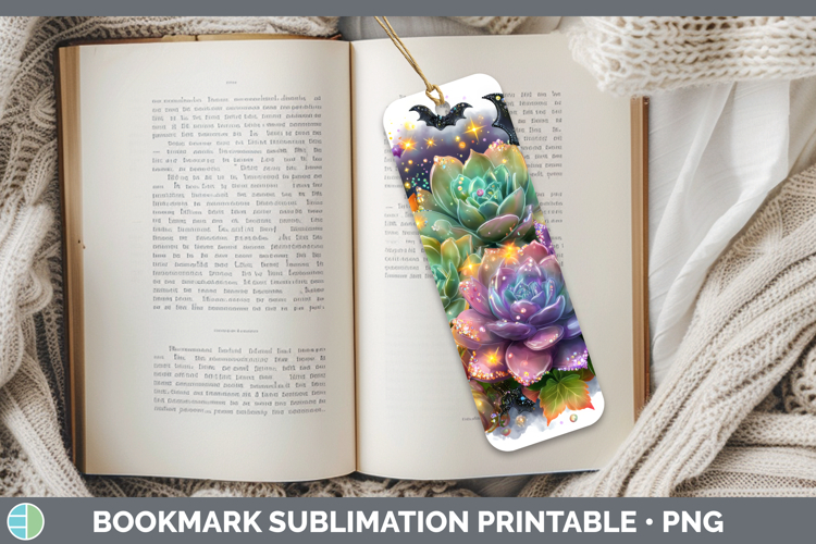 Best Sellers 02 Cute Halloween Succulents Bookmark Sublimati