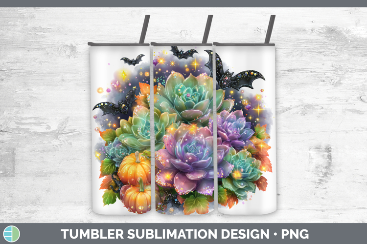 Best Sellers 02 Cute Halloween Succulents Tumbler Sublimatio