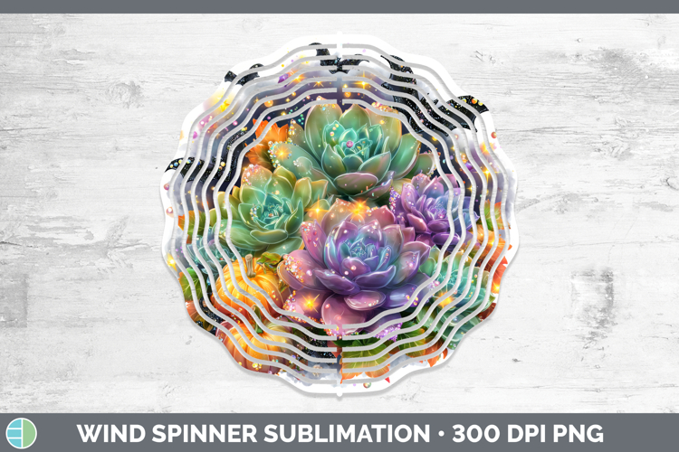 Best Sellers 02 Cute Halloween Succulents Wind Spinner Subli