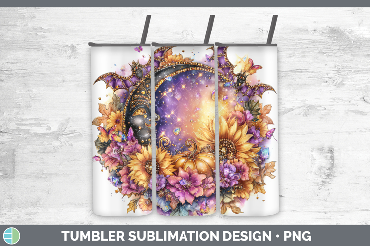 Best Sellers 02 Cute Halloween Sun and Moon Tumbler Sublimat