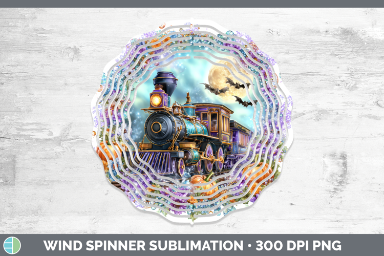Best Sellers 02 Cute Halloween Train Wind Spinner Sublimatio