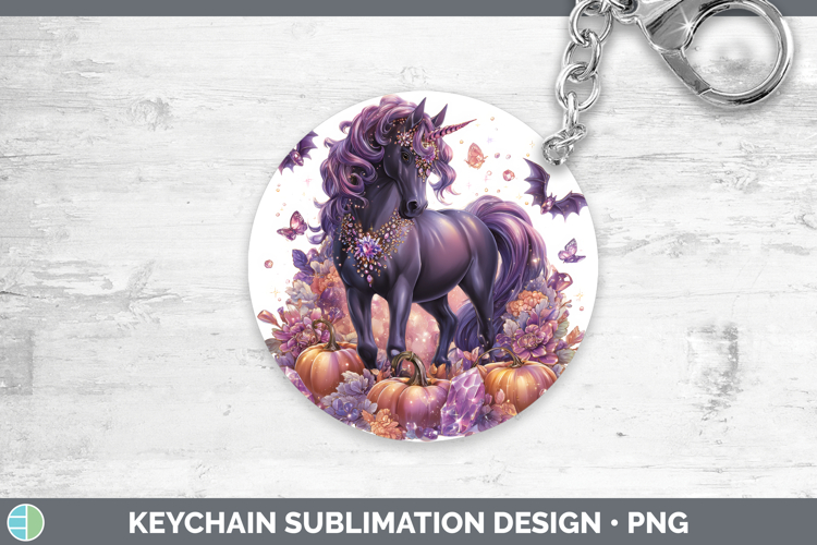 Best Sellers 02 Cute Halloween Unicorn Keychain Sublimation