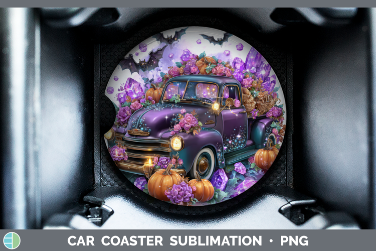 Best Sellers 02 Cute Halloween Vintage Truck Car Coaster Sub