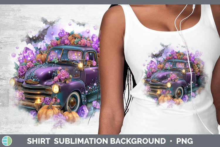 Best Sellers 02 Cute Halloween Vintage Truck Shirt Sublimati