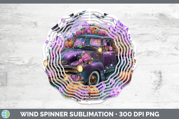 Best Sellers 02 Cute Halloween Vintage Truck Wind Spinner Su
