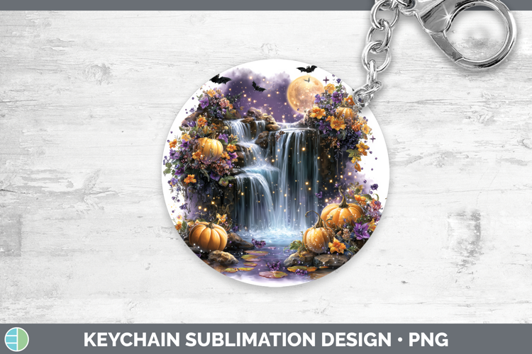 Best Sellers 02 Cute Halloween Waterfall Keychain Sublimatio