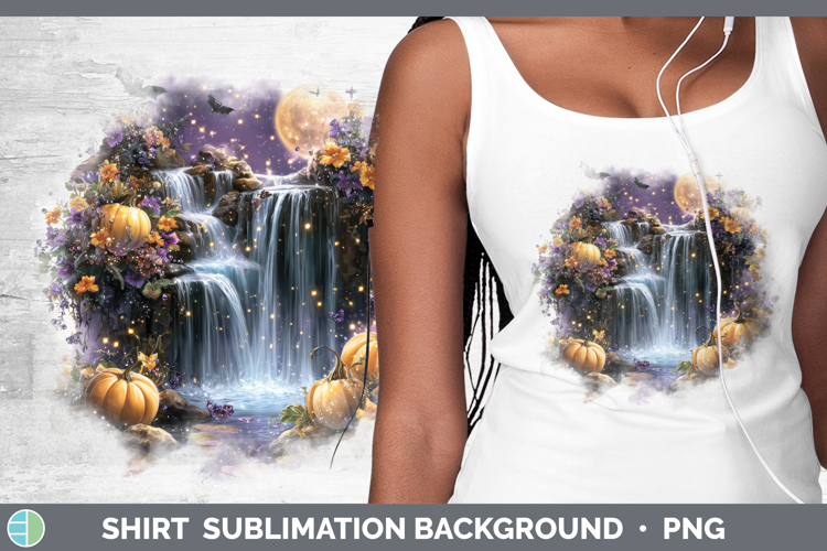 Best Sellers 02 Cute Halloween Waterfall Shirt Sublimation B