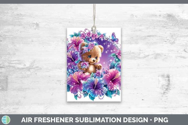Best Sellers 02 Rainbow Summer Bear Air Freshener Sublimatio