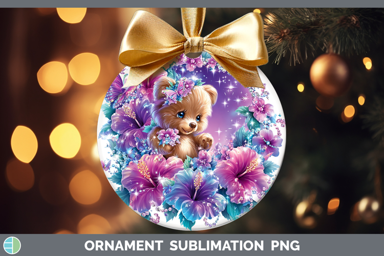 Best Sellers 02 Rainbow Summer Bear Ornament Sublimation Bau