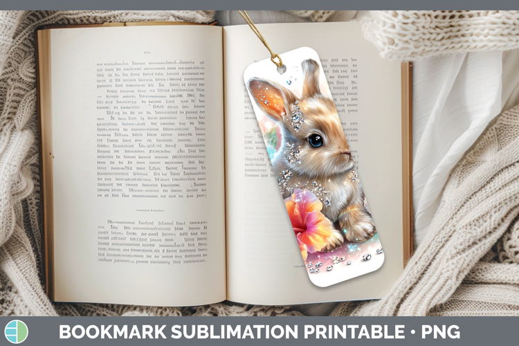 Best Sellers 02 Rainbow Summer Bunny Bookmark Sublimation Pr