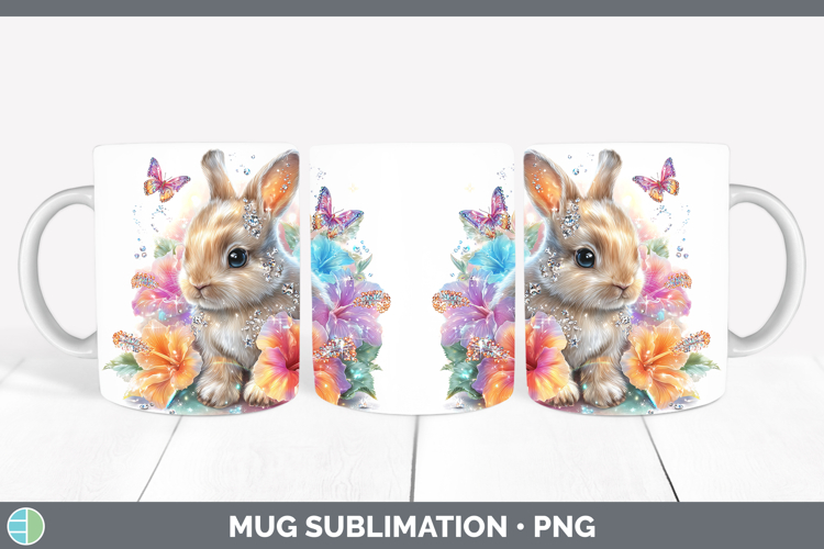 Best Sellers 02 Rainbow Summer Bunny Mug Wrap Sublimation Co