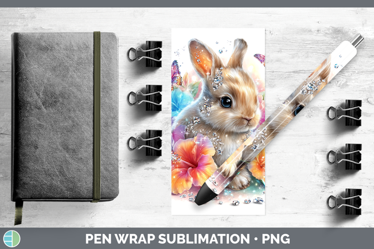 Best Sellers 02 Rainbow Summer Bunny Pen Wrap Sublimation Pe