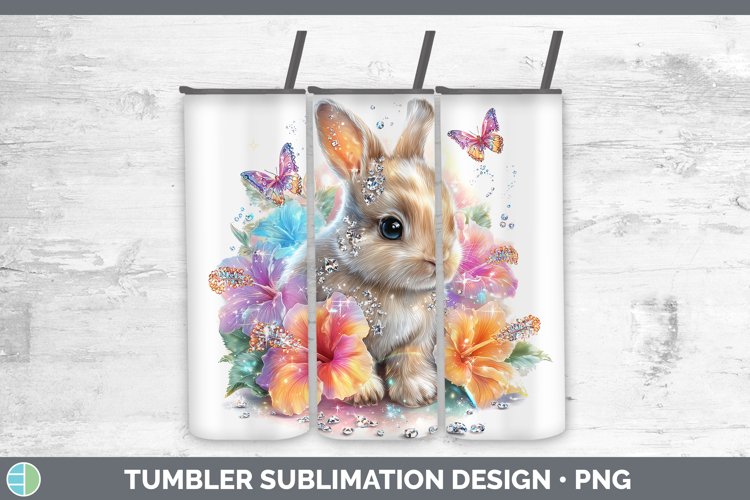 Best Sellers 02 Rainbow Summer Bunny Tumbler Sublimation 20