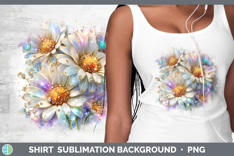 Best Sellers 02 Rainbow Summer Daisies Shirt Sublimation Bac