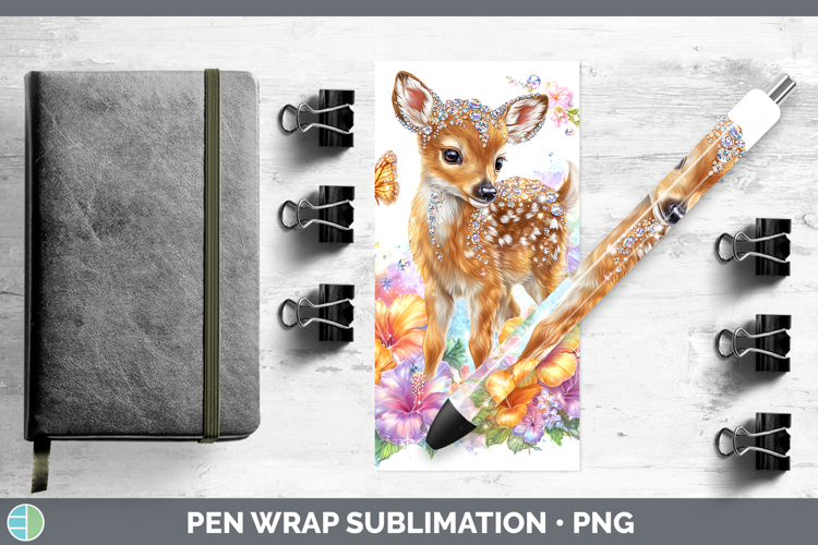 Best Sellers 02 Rainbow Summer Deer Pen Wrap Sublimation Pen