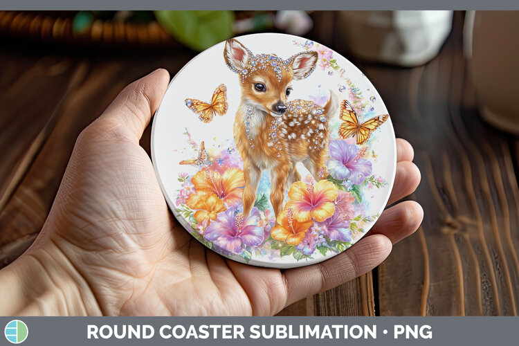 GorgeousBest Sellers 02 Rainbow Summer Round Coaster design.