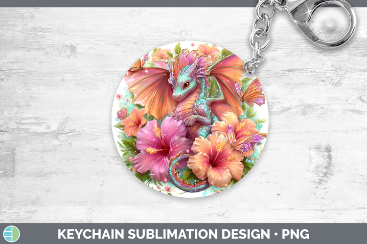 Best Sellers 02 Rainbow Summer Dragon Keychain Sublimation K
