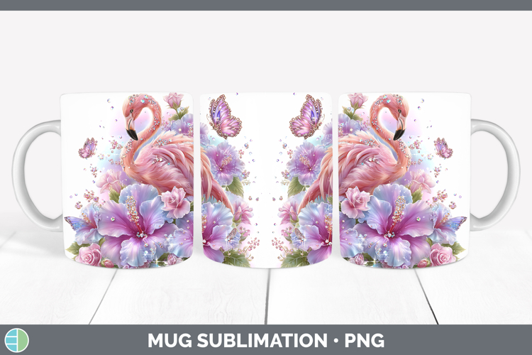 Best Sellers 02 Rainbow Summer Flamingo Mug Wrap Sublimation