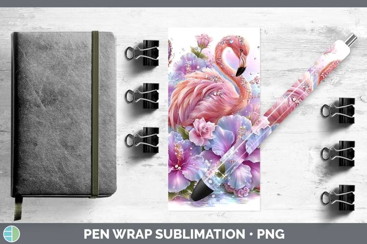 Best Sellers 02 Rainbow Summer Flamingo Pen Wrap Sublimation