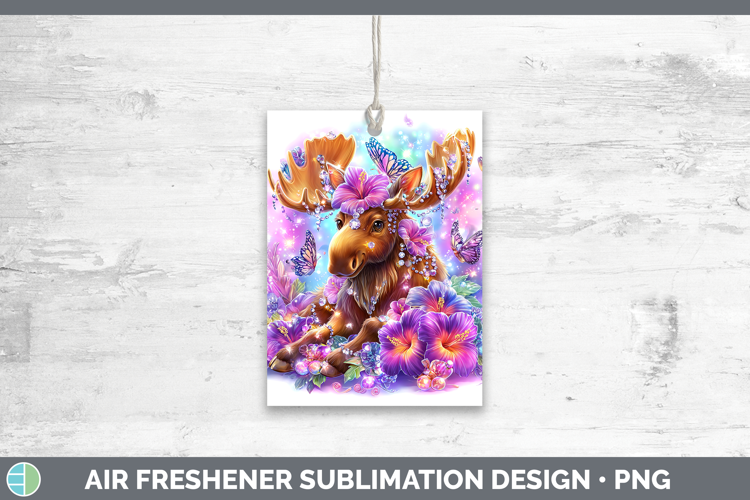 Best Sellers 02 Rainbow Summer Moose Air Freshener Sublimati