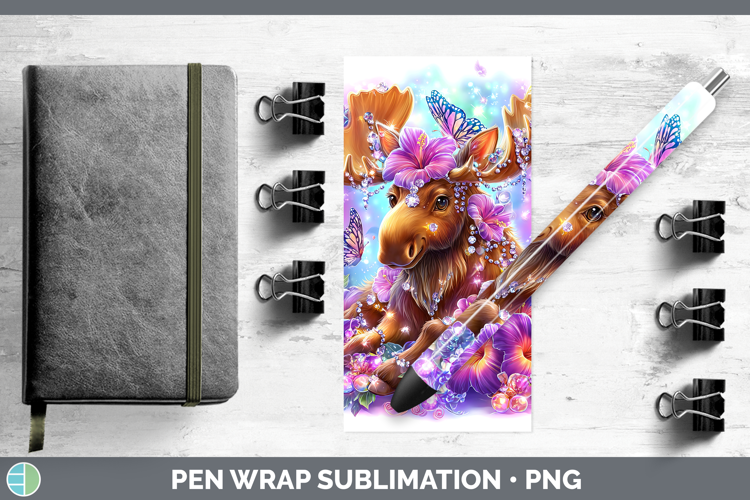 Best Sellers 02 Rainbow Summer Moose Pen Wrap Sublimation Pe
