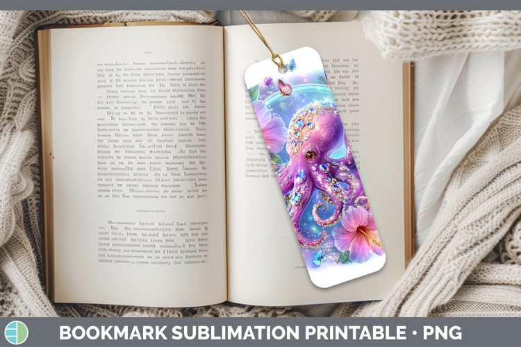 Best Sellers 02 Rainbow Summer Octopus Bookmark Sublimation