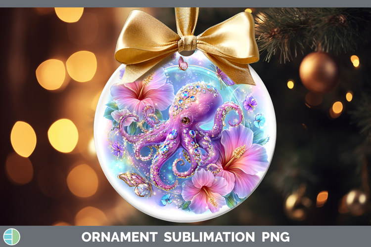 Best Sellers 02 Rainbow Summer Octopus Ornament Sublimation