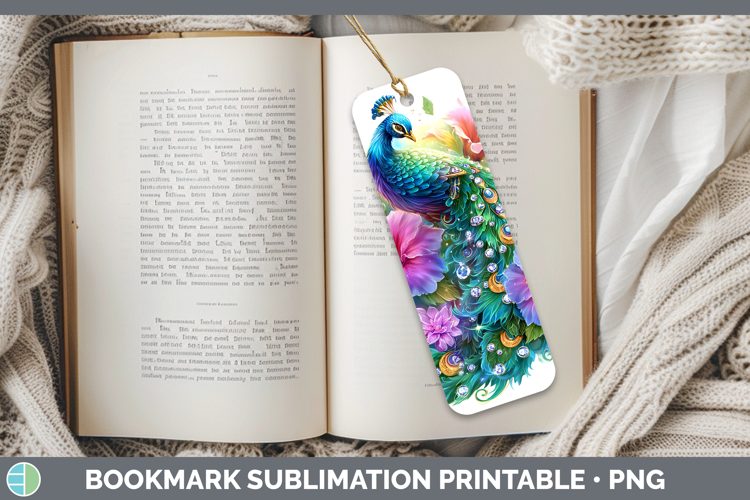 Best Sellers 02 Rainbow Summer Peacock Bookmark Sublimation
