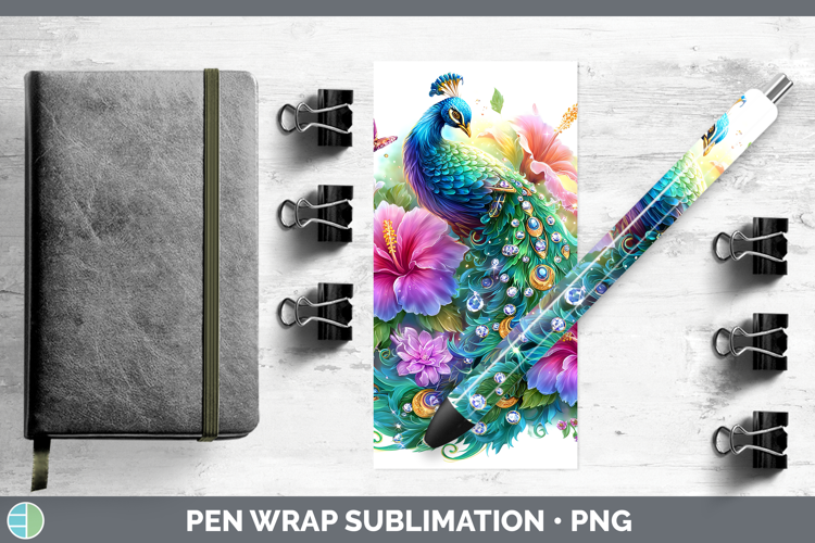 Best Sellers 02 Rainbow Summer Peacock Pen Wrap Sublimation