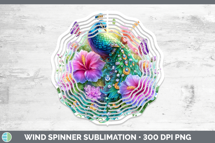 Best Sellers 02 Rainbow Summer Peacock Wind Spinner Sublimat