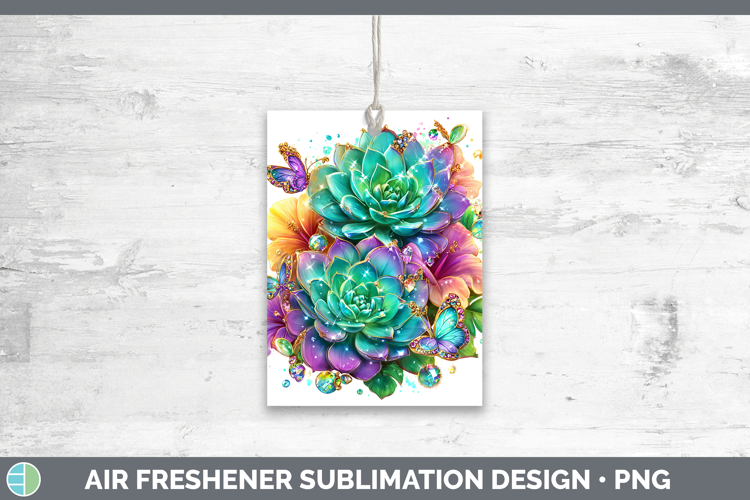 Best Sellers 02 Rainbow Summer Succulents Air Freshener Subl