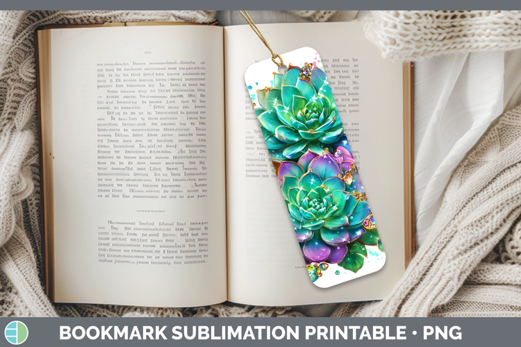 Best Sellers 02 Rainbow Summer Succulents Bookmark Sublimati