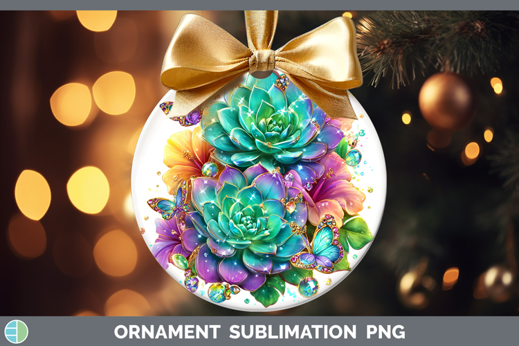 Best Sellers 02 Rainbow Summer Succulents Ornament Sublimati