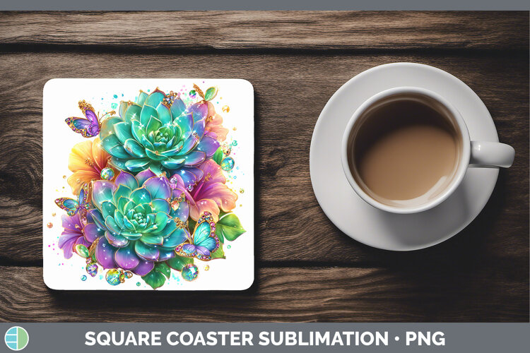 GorgeousBest Sellers 02 Rainbow Summer Square Coaster design.