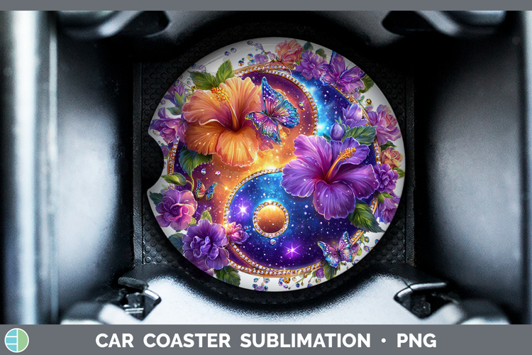 Best Sellers 02 Rainbow Summer Sun and Moon Car Coaster Subl