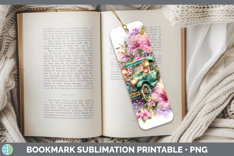Best Sellers 02 Rainbow Summer Vintage Truck Bookmark Sublim
