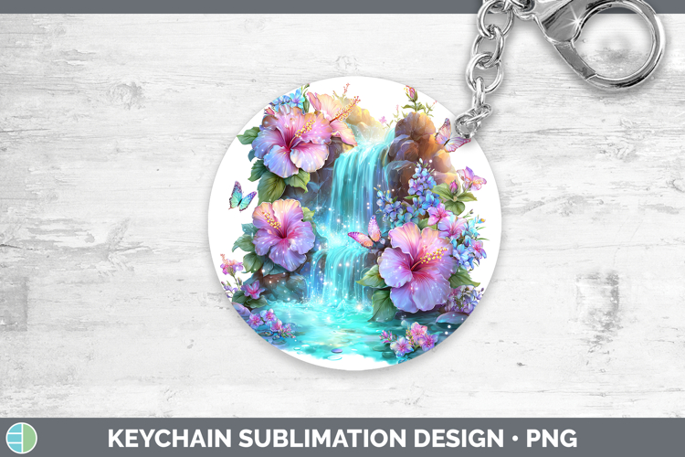 Best Sellers 02 Rainbow Summer Waterfall Keychain Sublimatio