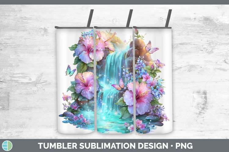Best Sellers 02 Rainbow Summer Waterfall Tumbler Sublimation