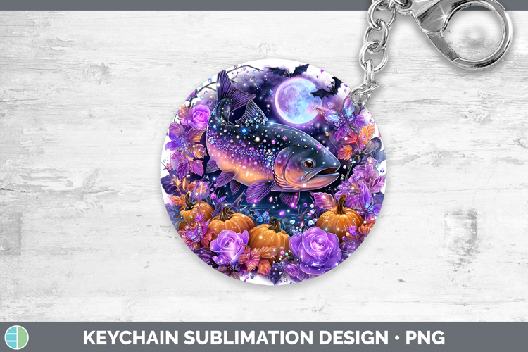 Best Sellers 03 Cute Halloween Fish Keychain Sublimation Key