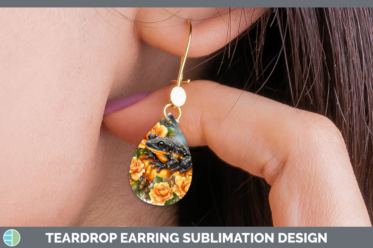 Best Sellers 03 Cute Halloween Frog Teardrop Earrings Sublim