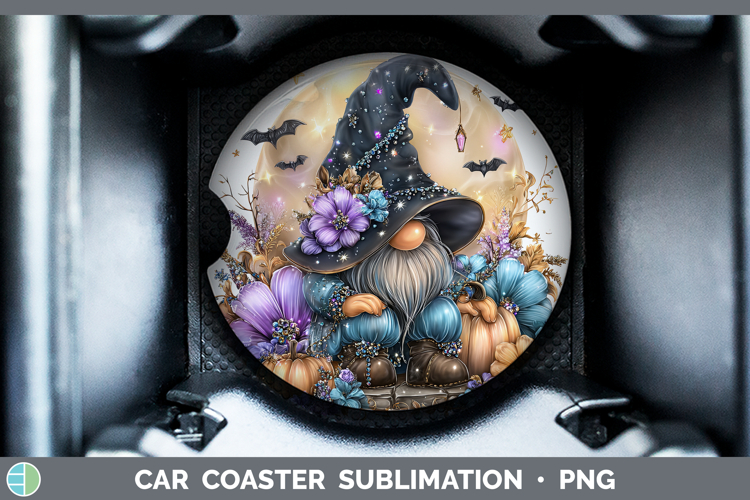 Best Sellers 03 Cute Halloween Gnome Car Coaster Sublimation
