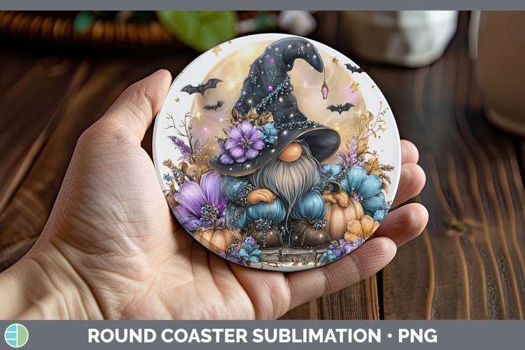 Best Sellers 03 Cute Halloween Gnome Round Coaster Sublimati