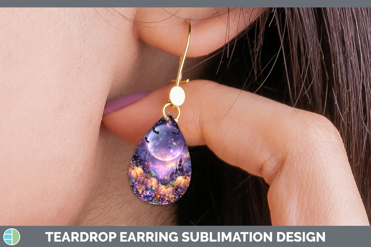 Best Sellers 03 Cute Halloween Landscape Teardrop Earrings S