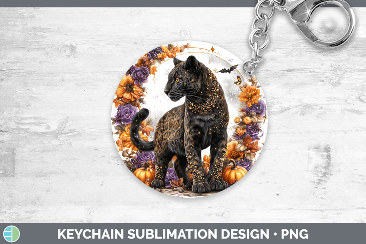 Best Sellers 03 Cute Halloween Leopard Keychain Sublimation
