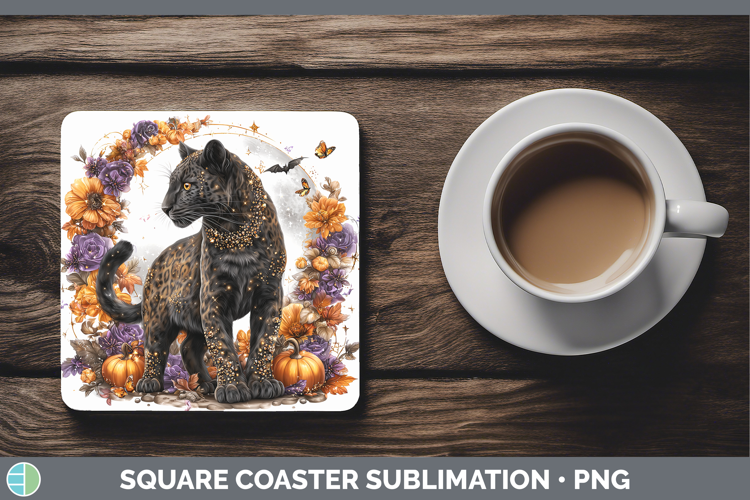 Best Sellers 03 Cute Halloween Leopard Square Coaster Sublim