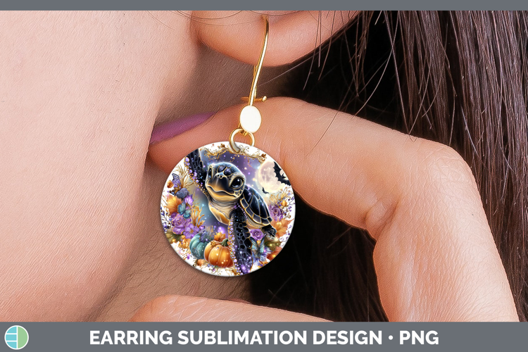 Best Sellers 03 Cute Halloween Sea Turtle Round Earrings Sub