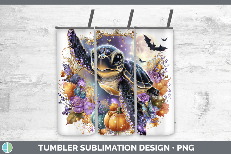 Best Sellers 03 Cute Halloween Sea Turtle Tumbler Sublimatio